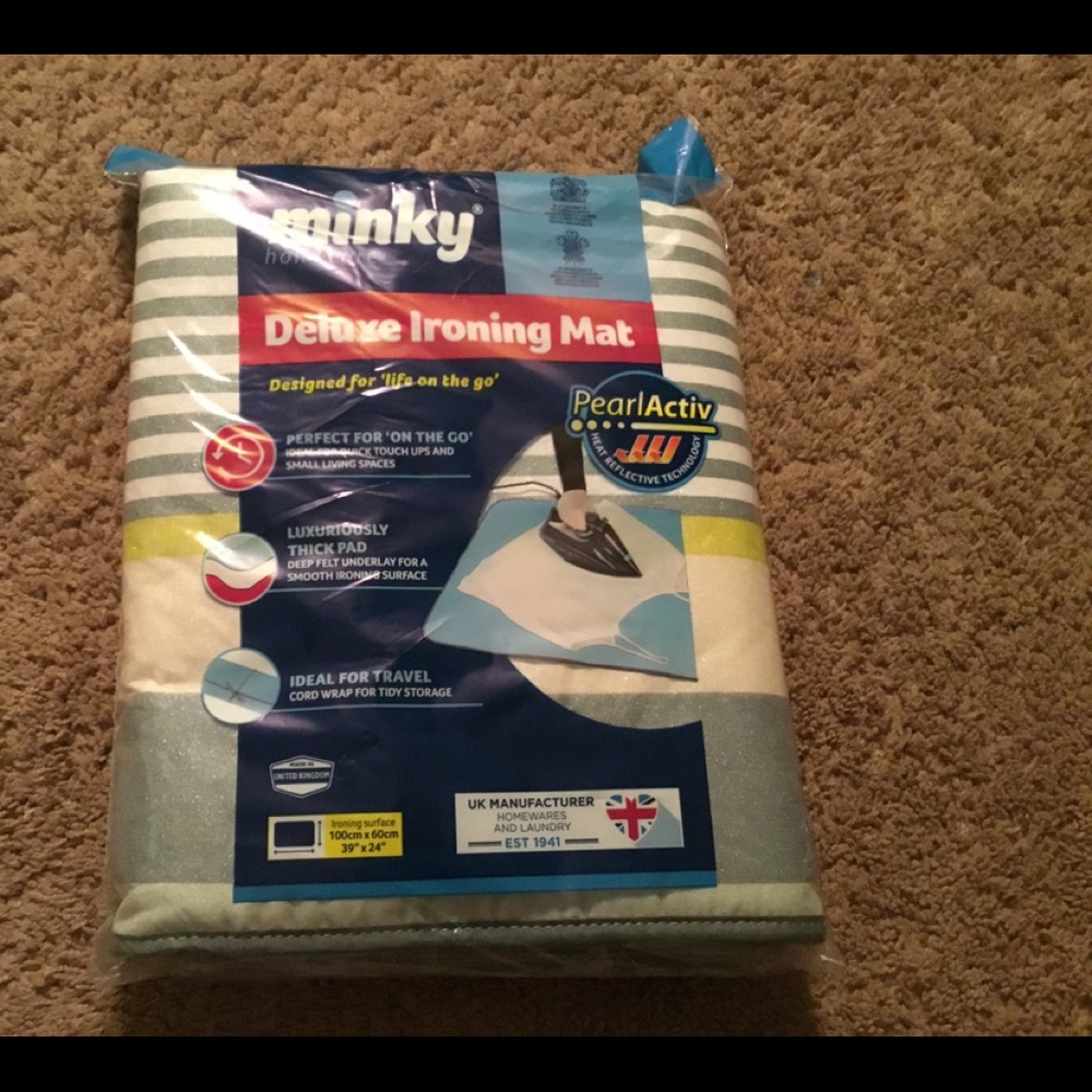 Minky ironing mat.